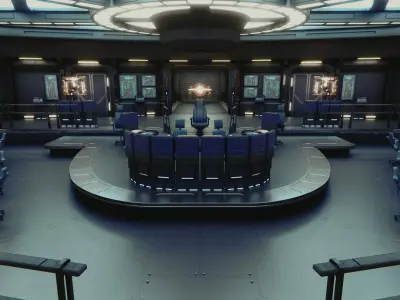  Starship Command Center High Poly PBR 