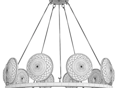 Currey and Co MarjieScope Chandelier Low-poly 3D model