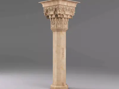Muqarnas Architectural Column 006 3D model