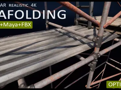 Scaffolding Low-poly 3D model get