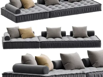 Restoration Hardware Tufted French Floor Cushions 3D model
