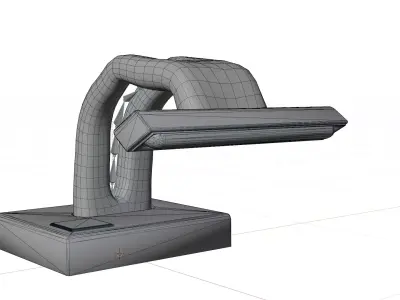 Table lamp with bones for animation and interiors Low-poly 3D model