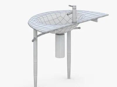 1563 - Sink Low-poly 3D model