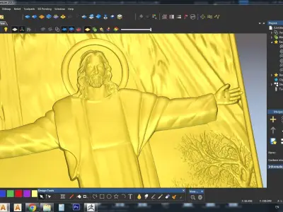 church door jesus open arms 3D print model