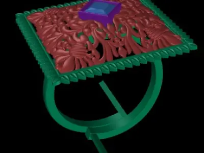 Fashion Ring Ready Printable Model 3D print model 3D print model purchase