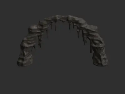 Cave Rock L - Base Low-poly 3D model