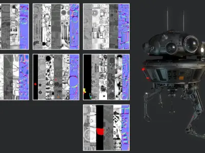 Arakyd Viper Probe Droid Low-poly 3D model