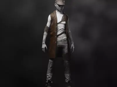 Custom female outfit for Metahuman character Low-poly 3D model