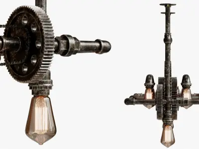 Chandelier connect sogwheel 3D model