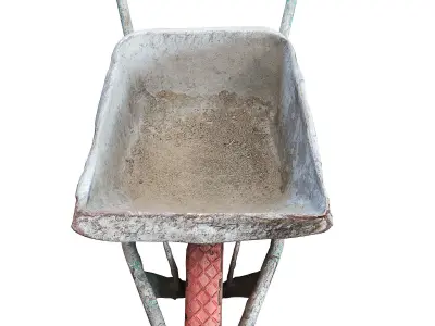 Ultra realistic  Wheelbarrow Low-poly 3D model