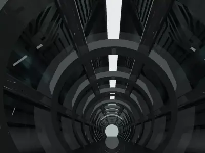 Sci Fi Tunnel 3D model 54