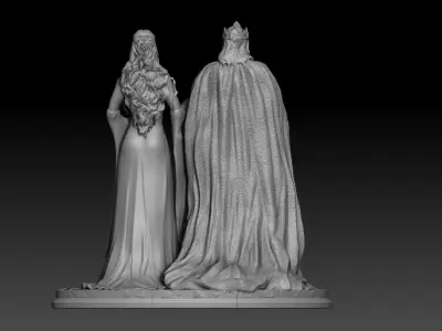 ARWEN ARAGORN CORONATION THE LORD OF THE RINGS THE RETURN  KING 3D model