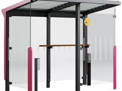 Smoking pavilion Aureo by mmcite 3D model