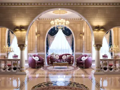 Classic Interior Scene 3D model