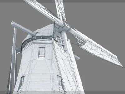 Holland WindMill Low-poly 3D model