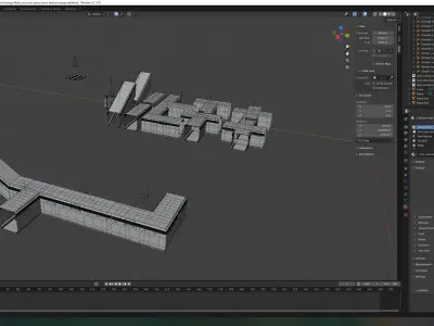Make your own space station layout - Average set Low-poly 3D model