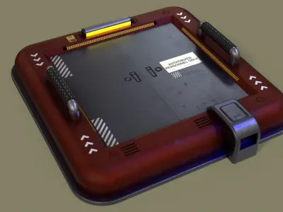 Sci-Fi Floor Access Door PBR LOWPOLY GAMEREADY Low-poly 3D model