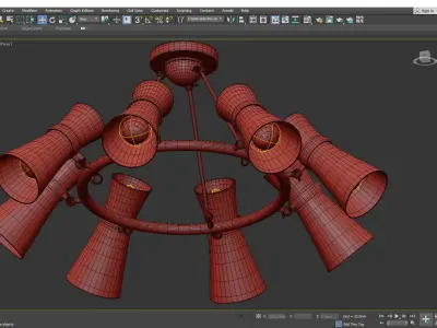 VEGA chandelier Low-poly 3D model