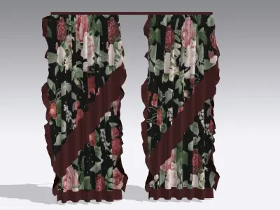 Curtain Low-poly 3D model 38