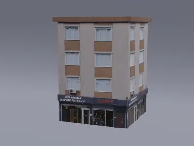Architectural Building-1 Free low-poly 3D model