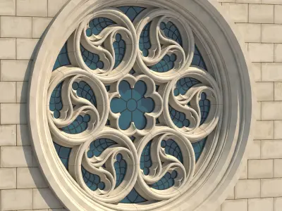 Gothic Window Type 3 model 3D model