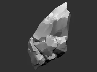 3D Suspended Mountain Zbrush sculpt 3D model