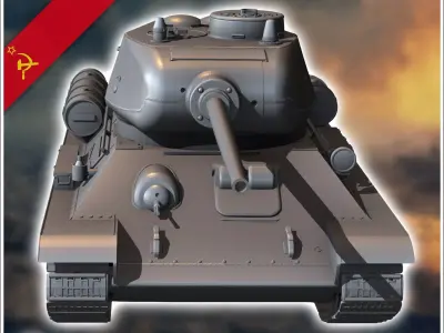 T-34-85 M1944 - Soviet army WW2 Second World East front Ostfront 3D print model