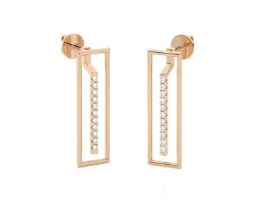 Light wight diamond earrings 3D print model