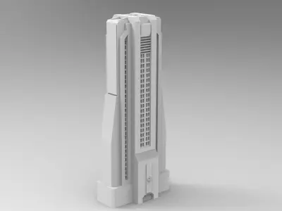  Star Wars - 14 SCIFI IMPERIAL FUTURISTIC BUILDINGS PACK Low-poly 3D model