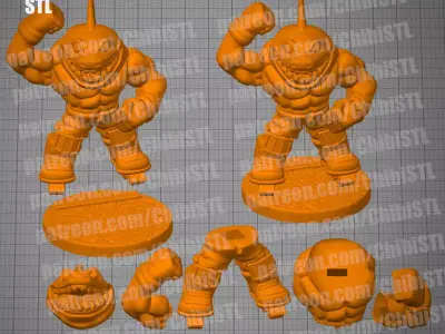 Street Sharks Streex Chibi STL for 3D Printing ChibiSTL 3DXM 3D print model