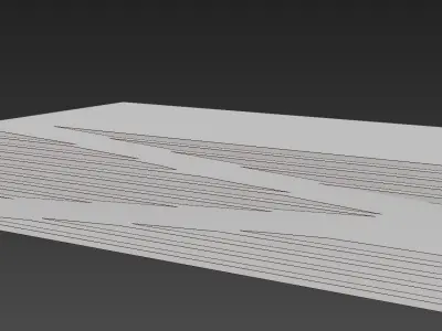 Landscape Modern zigzag Ramp Stairs 3D model
