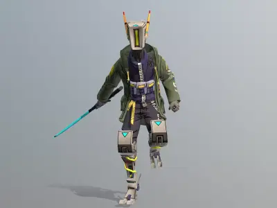 CYBORG Sword Warrior Run 3D model