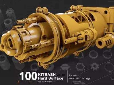 Hard Surface Kitbash Vol 01 3D model