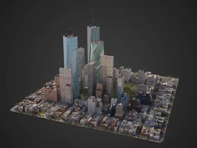 Realistic City S1 MAYA Low-poly 3D model