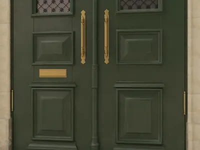 Entrance classic door 23  3D model