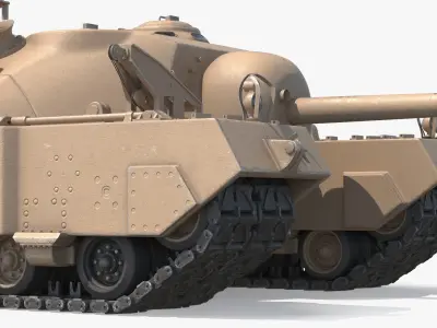  WWII Era Assault Tank Desert Color 