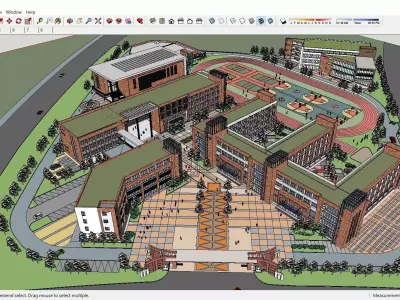 Sketchup School and University H2 3D model