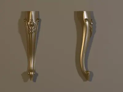 leg High quality 3d models for processing on a cnc machine  3D model 7