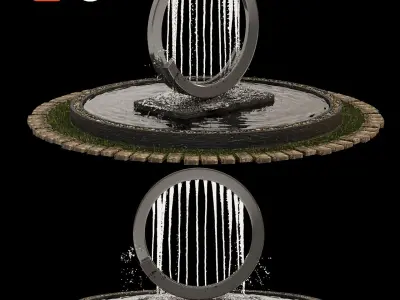 10 Environment Fountain 3D model