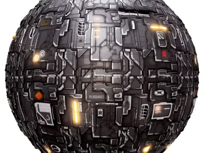 PBR Seamless Sci-Fi Texture 06 Low-poly 3D model