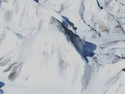 K2 Mountain Low-poly 3D model