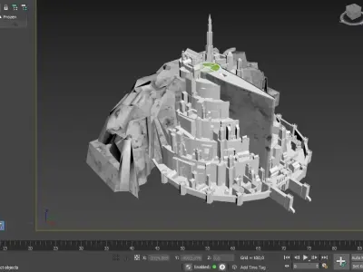 Minas Tirith Low-poly 3D model