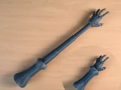 Extendable Zombie Arm STL  3D print model