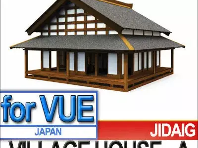 Japanese Village House Block A 3D model
