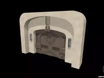  Star Wars Nikto Outpost Door Diorama for 4 and 6 inch figures  3D print model