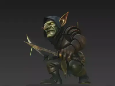 Whispers in the Fog - Goblin Rogue Assassin 3D model