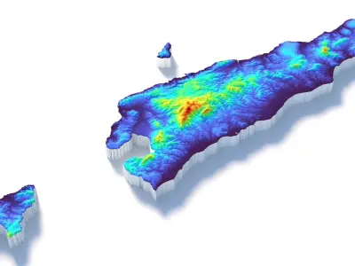 Timor Leste Terrain Country 3D model