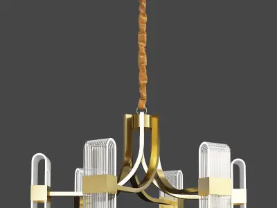 Shaded Chandelier  Low-poly 3D model