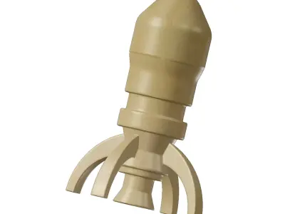 Wooden Space Shuttle Toy 3D model