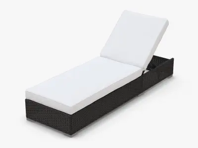 Chaise Rattan 3D model